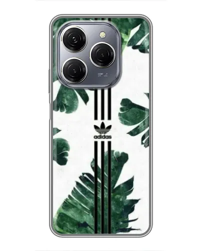 Чехол для TECNO Spark 20 Pro с картинкой «Пальмовые листья адидас»