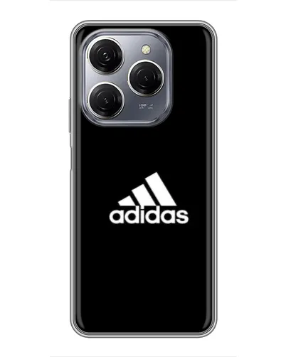 Чехол для TECNO Spark 20 Pro с картинкой «Черная классика Adidas»