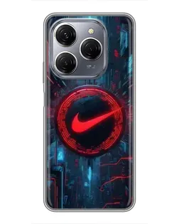 Чехол для TECNO Spark 20 Pro с картинкой «Техногенный стиль Nike»
