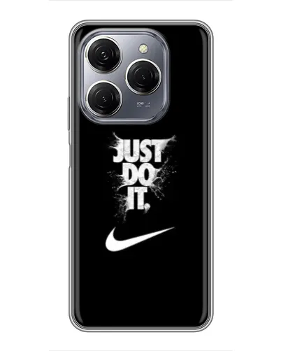 Чехол для TECNO Spark 20 Pro с картинкой «Текстовый принт Nike»