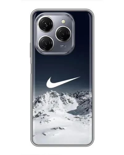 Чехол для TECNO Spark 20 Pro с картинкой «Nike — зимние горы»