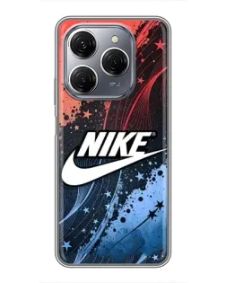 Чехол для TECNO Spark 20 Pro с картинкой «Градиентный принт Найк»