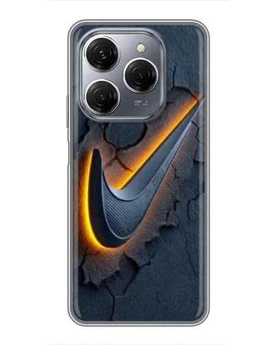 Чехол для TECNO Spark 20 Pro с картинкой «Объемный логотип Найк»