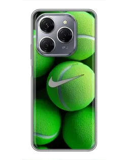 Чехол для TECNO Spark 20 Pro с картинкой «Теннисные мячи Найк»