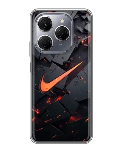 Чехол для TECNO Spark 20 Pro с картинкой «Nike — эффект разломов»
