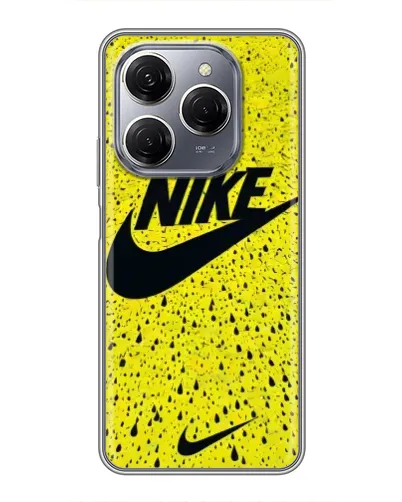 Чехол для TECNO Spark 20 Pro с картинкой «Желтый текстурный Nike»