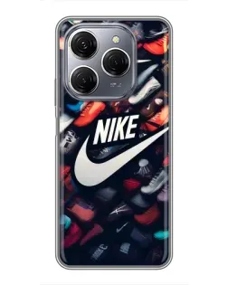 Чехол для TECNO Spark 20 Pro с картинкой «Коллекция кроссовок Nike»