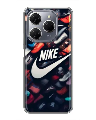 Чехол для TECNO Spark 20 Pro с картинкой «Коллекция кроссовок Nike»