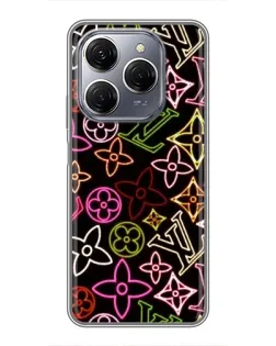 Чехол для TECNO Spark 20 Pro с картинкой «Неоновый микс Nike»