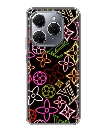 Чехол для TECNO Spark 20 Pro с картинкой «Неоновый микс Nike»