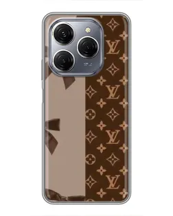 Чехол для TECNO Spark 20 Pro с картинкой «Louis Vuitton — банты»