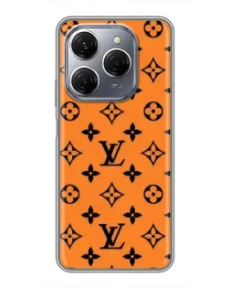 Чехол для TECNO Spark 20 Pro с картинкой «Оранжевый стиль LV»