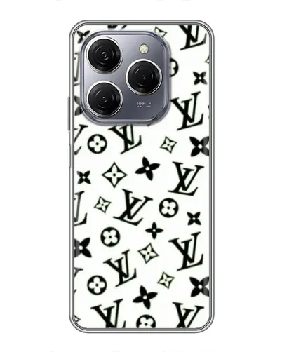 Чехол для TECNO Spark 20 Pro с картинкой «Монохромный хаос LV»