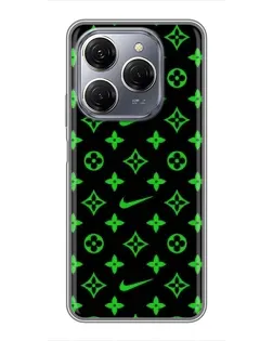 Чехол для TECNO Spark 20 Pro с картинкой «Неоновый принт LV»