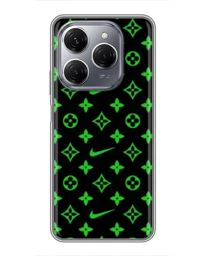 Чехол для TECNO Spark 20 Pro с картинкой «Неоновый принт LV»