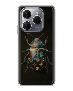 Чехол для TECNO Spark 20 Pro с картинкой «LV — мраморный принт»