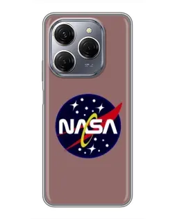 Чехол для TECNO Spark 20 Pro с картинкой «NASA — ретро космос»