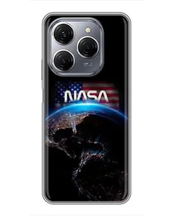 Чехол для TECNO Spark 20 Pro с картинкой «Земля из космоса NASA»