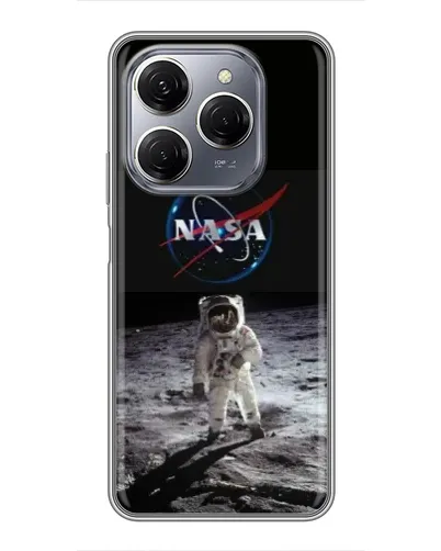 Чехол для TECNO Spark 20 Pro с картинкой «Астронавт на Луне»