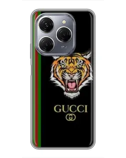 Чехол для TECNO Spark 20 Pro с картинкой «Тигр Gucci»