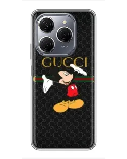 Чехол для TECNO Spark 20 Pro с картинкой «Микки Маус Gucci»