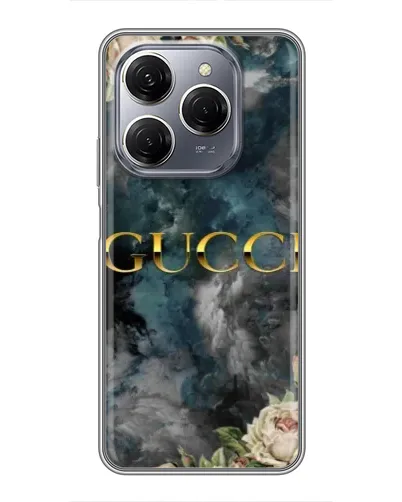 Чехол для TECNO Spark 20 Pro с картинкой «Абстрактные цветы Gucci» Чехол для TECNO Spark 20 Pro с картинкой «Абстрактные цветы Gucci»