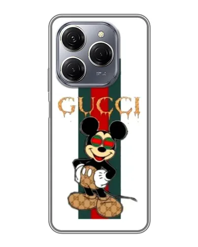 Чехол для TECNO Spark 20 Pro с картинкой «Микки Маус Gucci — полосы» Чехол для TECNO Spark 20 Pro с картинкой «Микки Маус Gucci — полосы»