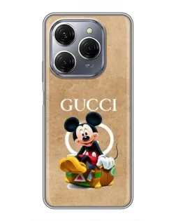 Чехол для TECNO Spark 20 Pro с картинкой «Микки Маус Gucci — крафт»