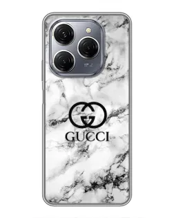 Чехол для TECNO Spark 20 Pro с картинкой «Gucci — мраморный шик»