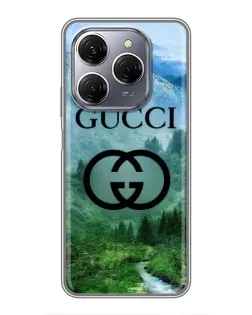 Чехол для TECNO Spark 20 Pro с картинкой «Gucci — горный пейзаж»