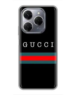 Чехол для TECNO Spark 20 Pro с картинкой «Gucci — красный пояс»