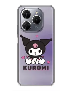 Чехол для TECNO Spark 20 Pro с картинкой «Kuromi — фиолетовый арт»