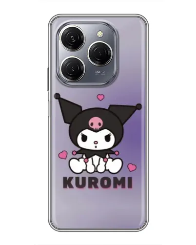Чехол для TECNO Spark 20 Pro с картинкой «Kuromi — фиолетовый арт»