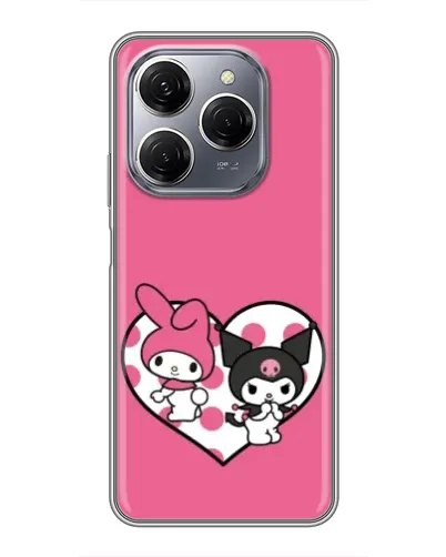 Чехол для TECNO Spark 20 Pro с картинкой «Kuromi и My Melody»