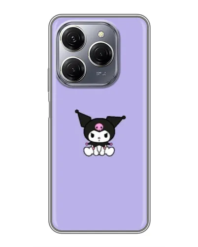 Чехол для TECNO Spark 20 Pro с картинкой «Kuromi — фиолетовый минимализм»