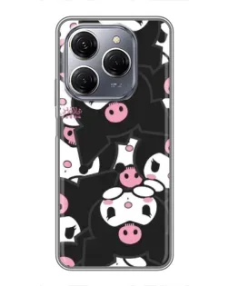 Чехол для TECNO Spark 20 Pro с картинкой «Паттерн голов Куроми»