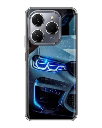 Чехол для TECNO Spark 20 Pro с картинкой «Взгляд BMW с синими фарами» Чехол для TECNO Spark 20 Pro с картинкой «Взгляд BMW с синими фарами»