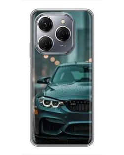 Чехол для TECNO Spark 20 Pro с картинкой «BMW в огнях города»