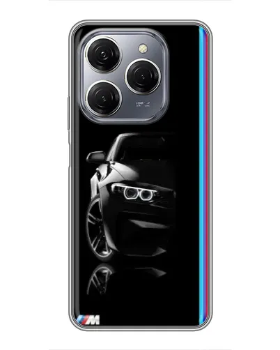 Чехол для TECNO Spark 20 Pro с картинкой «Силуэт BMW в темноте» Чехол для TECNO Spark 20 Pro с картинкой «Силуэт BMW в темноте»