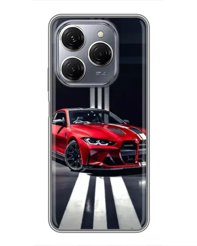 Чехол для TECNO Spark 20 Pro с картинкой «Красная BMW на дороге» Чехол для TECNO Spark 20 Pro с картинкой «Красная BMW на дороге»