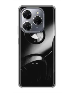 Чехол для TECNO Spark 20 Pro с картинкой «Эмблема BMW — макро»