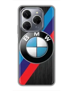 Чехол для TECNO Spark 20 Pro с картинкой «BMW M-stripes стиль»