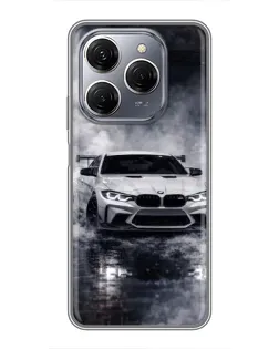 Чехол для TECNO Spark 20 Pro с картинкой «BMW сквозь туман»