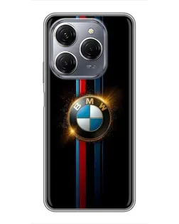 Чехол для TECNO Spark 20 Pro с картинкой «BMW M-Power неон»