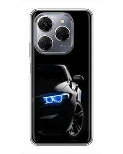 Чохол для TECNO Spark 20 Pro з картинкою «BMW — нічний погляд»