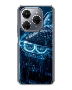 Чохол для TECNO Spark 20 Pro з картинкою «BMW під дощем»