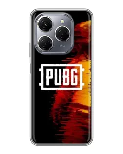 Чехол для TECNO Spark 20 Pro с картинкой «Яркий логотип PUBG»