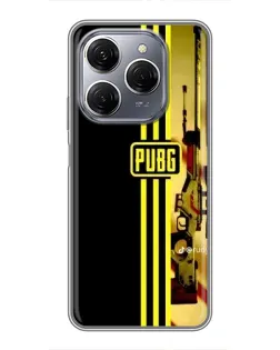 Чехол для TECNO Spark 20 Pro с картинкой «PUBG — камуфляжный шлем»