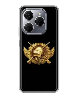 Чехол для TECNO Spark 20 Pro с картинкой «PUBG — оранжевый градиент»