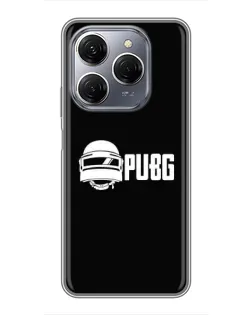 Чехол для TECNO Spark 20 Pro с картинкой «PUBG — классический лого»